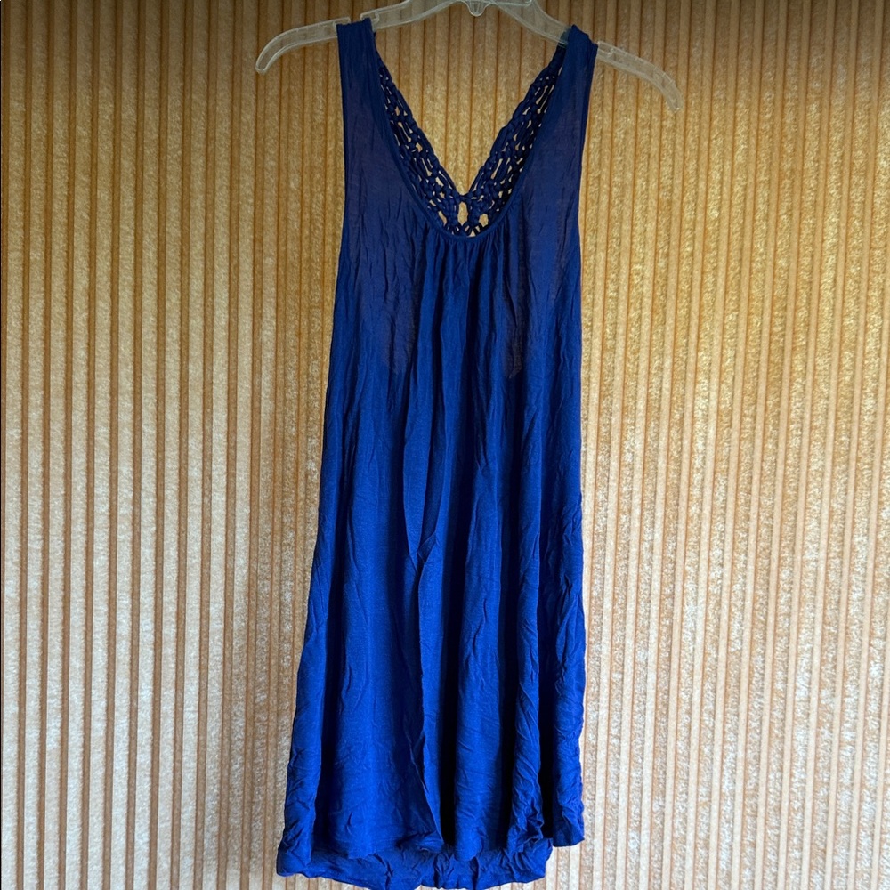 One Clothing Navy Knitted Detail Top